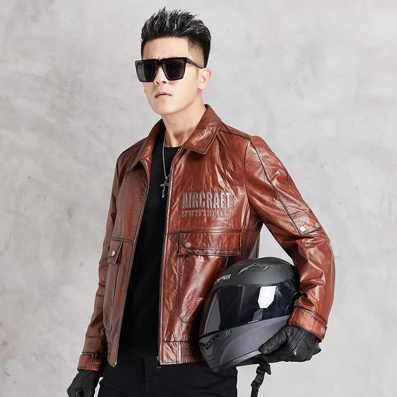 Autumn Winter Male Real Leather Jacket For Men Genuine Leather Jackets Natural Cowhide Leather
Autumn Winter Male Real Leather Jacket For Men Genuine Leather Jackets Natural Cowhide Leather