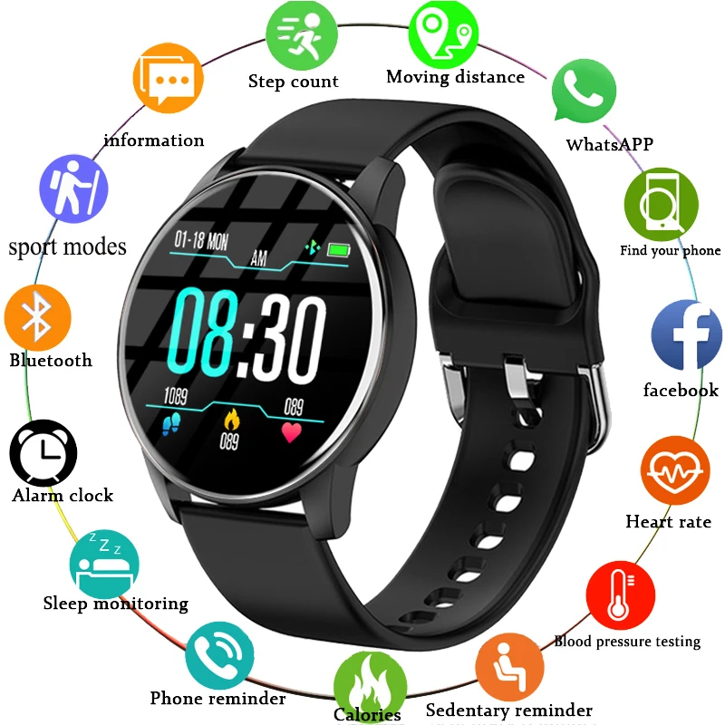 Men Women Smart Watch Real-time Weather Forecast Activity Tracker Heart Rate Monitor Sports Ladies Smart Watch For Android IOS
Men Women Smart Watch Real-time Weather Forecast Activity Tracker Heart Rate Monitor Sports Ladies Smart Watch For Android IOS