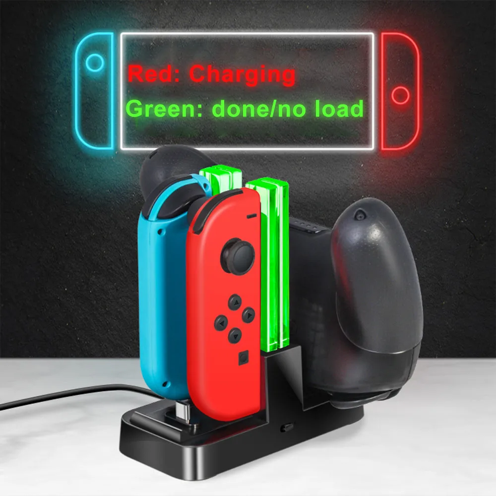 Charging Dock for Joy Con Game Handle Charger Station LED Indication 4 In 1 Gamepad Controller Charging Stand for Switch PRO
Charging Dock for Joy Con Game Handle Charger Station LED Indication 4 In 1 Gamepad Controller Charging Stand for Switch PRO