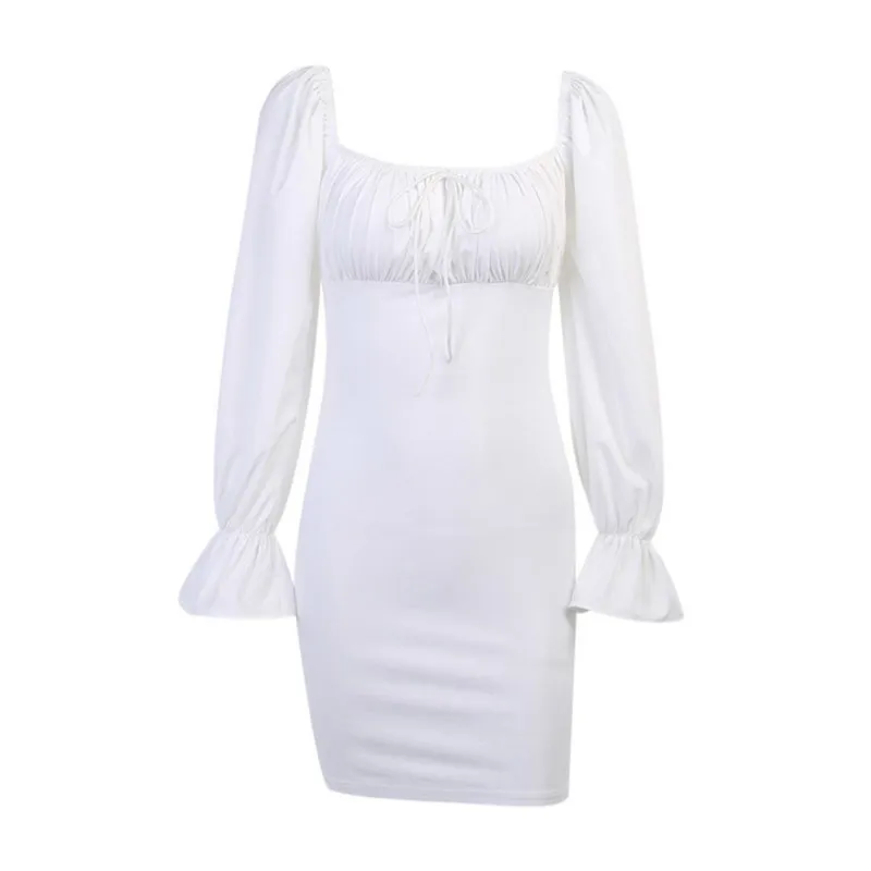 Women Party Basic Dresses Square Collar Bodycon Pencil Mini Dress Lady Long Sleeve Bandage Slim Vestido Summer Autumn
Women Party Basic Dresses Square Collar Bodycon Pencil Mini Dress Lady Long Sleeve Bandage Slim Vestido Summer Autumn