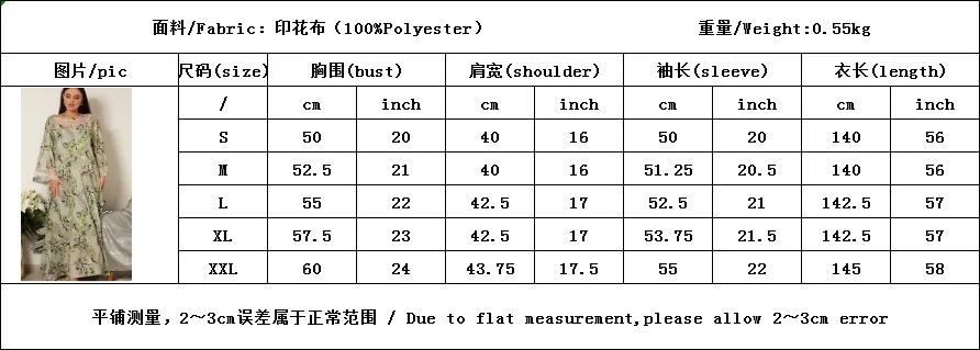 WEPBEL Long Sleeve Loose Abaya Printed Floral Fashion Women Dubai Muslim Dress Gauzy Stitching Ins Style Dress Casual Robe
WEPBEL Long Sleeve Loose Abaya Printed Floral Fashion Women Dubai Muslim Dress Gauzy Stitching Ins Style Dress Casual Robe