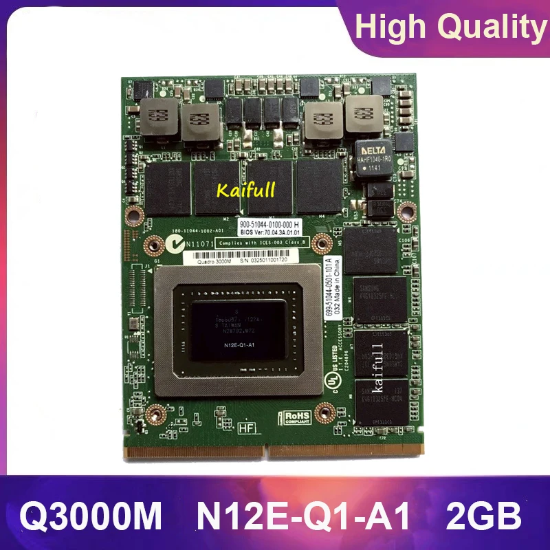 Видеокарта Quadro 3000M Q3000M N12E-Q1-A1 графическая карта CN-0RDJT7 MXM для ноутбука HP 8760 Вт 8770 DELL