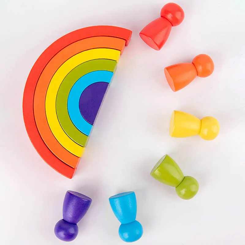 Wooden for Children Baby Toy DIY Handicrafts 1Box Rainbow Color Nice Gift Stacked Game Balance Blocks Early Educational Toys
Wooden for Children Baby Toy DIY Handicrafts 1Box Rainbow Color Nice Gift Stacked Game Balance Blocks Early Educational Toys
