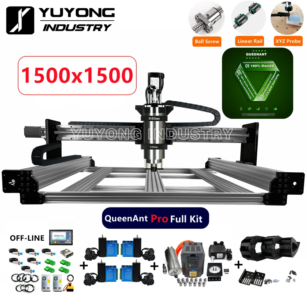 Sliver 1515 QueenAnt PRO Ball Screw CNC Full kit Linear Rail upgraded precise CNC router Engraving machine from QueenBee
Sliver 1515 QueenAnt PRO Ball Screw CNC Full kit Linear Rail upgraded precise CNC router Engraving machine from QueenBee