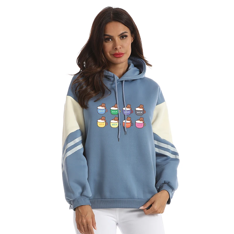 Women Cartoon Bear Print Hoodies Autumn Winter Fleece Harajuku Kawaii Sweatshirts Casual Korean Hit Color Patchwork Tops Clothes
Women Cartoon Bear Print Hoodies Autumn Winter Fleece Harajuku Kawaii Sweatshirts Casual Korean Hit Color Patchwork Tops Clothes