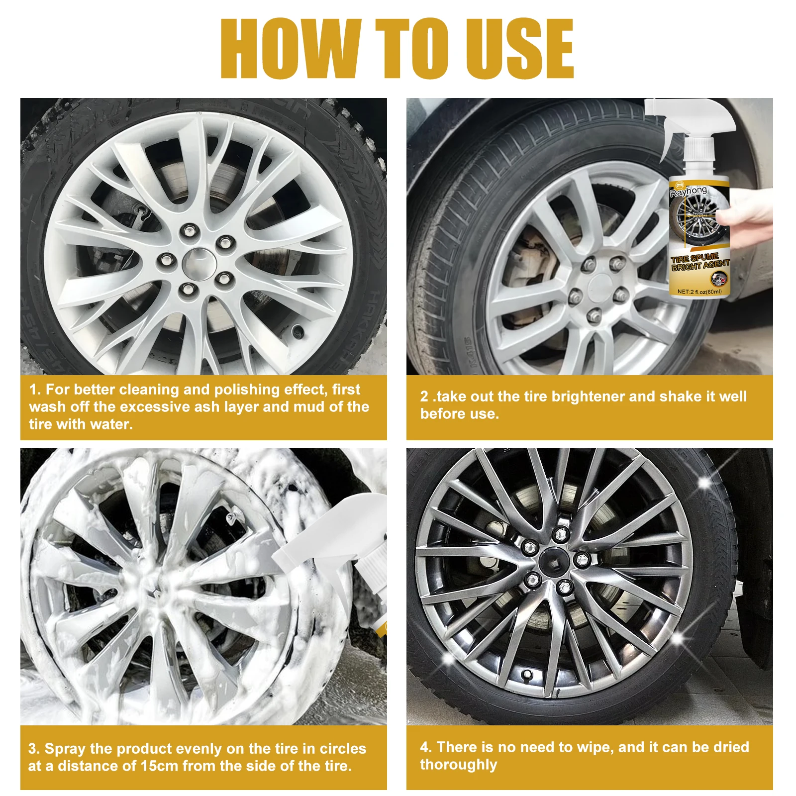 Tire Brightener Foam Bright Tire Protectant Protective Auto Tires Coating Agent Kit Tire Wax Beauty Care Agent with Wipe Sponge
Tire Brightener Foam Bright Tire Protectant Protective Auto Tires Coating Agent Kit Tire Wax Beauty Care Agent with Wipe Sponge