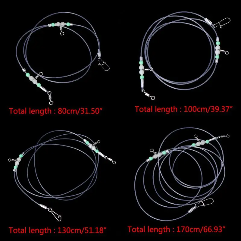 

1 Group Fishing Tackle Line Swivels Night Luminous Beads Pins Rolling Connector R58B