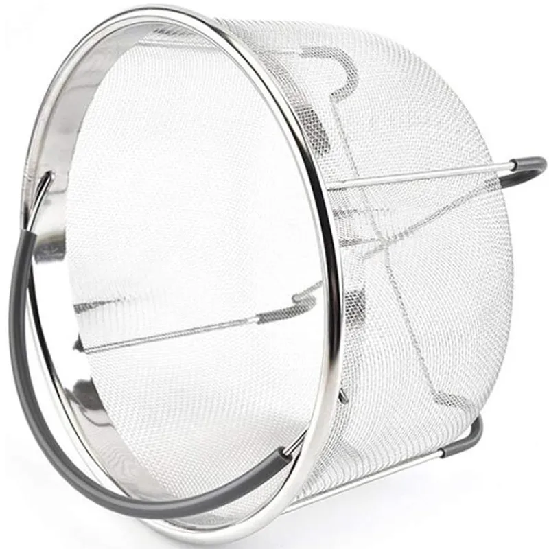 Pressure Cooker Drain Basket Stainless Steel Handheld Steaming Colander Basket with Silicone Resting Feet Steamer 
Pressure Cooker Drain Basket Stainless Steel Handheld Steaming Colander Basket with Silicone Resting Feet Steamer