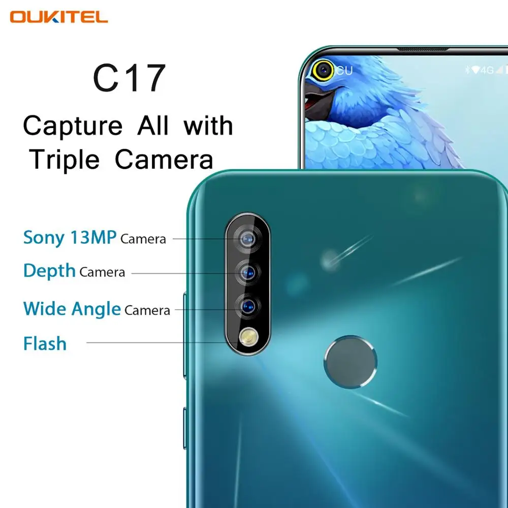 OUKITEL C17 6 35 ''мобильный телефон Android 9 0 4G смартфон Восьмиядерный 3 Гб 16 мобильный