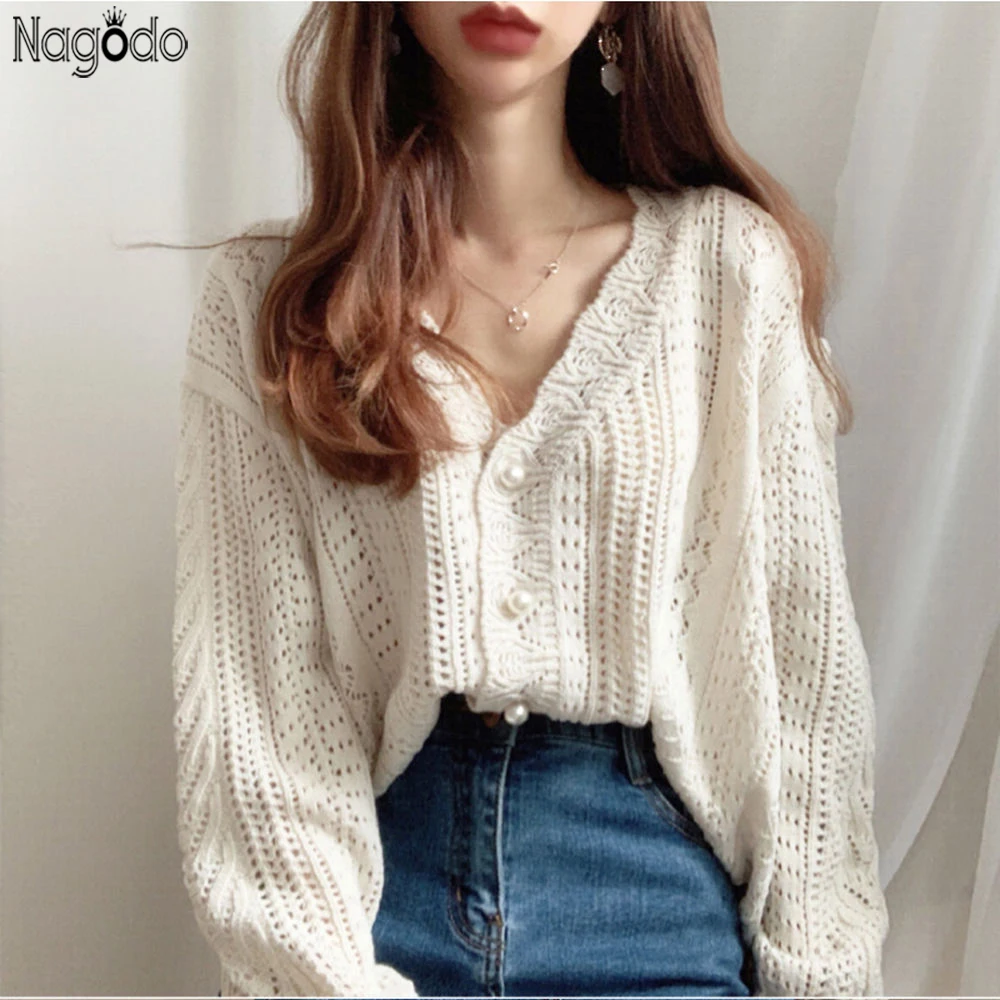 Nagodo Loose Cardigan Sweater Women 2020 Spring Summer Japanese Hollow Out Knitting Pull Femme Long Sleeve Button Ropa Mujer
Nagodo Loose Cardigan Sweater Women 2020 Spring Summer Japanese Hollow Out Knitting Pull Femme Long Sleeve Button Ropa Mujer