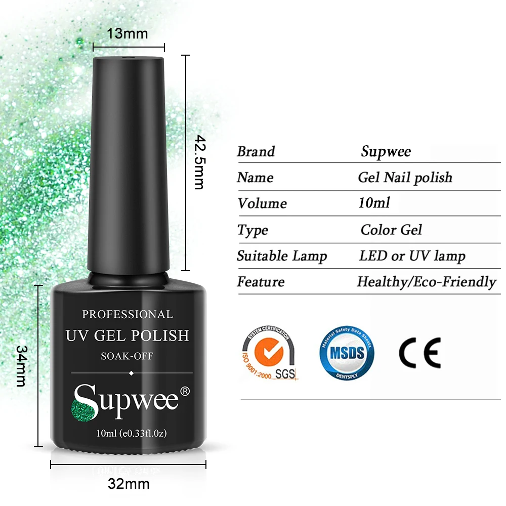 SUPWEE 10ML Gel Nails Polish Temperature Color Changing Series UV Nail Art Design Semi Permanent Gel Varnish For Nails Manicure 
SUPWEE 10ML Gel Nails Polish Temperature Color Changing Series UV Nail Art Design Semi Permanent Gel Varnish For Nails Manicure
