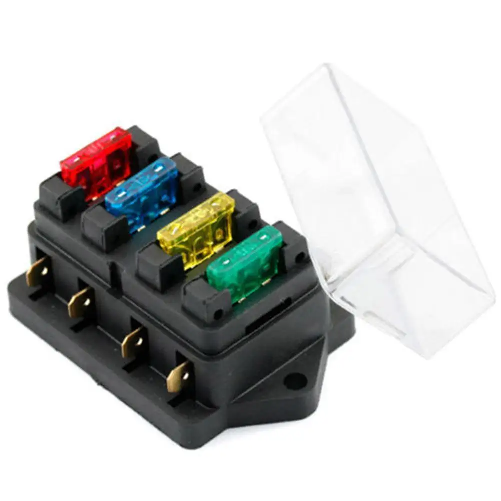 50% HOT SALES!!! 12V/24V Car Vehicle Van Circuit Standard ATO 4 Blade Fuse Box Block Holder+Fuse
50% HOT SALES!!! 12V/24V Car Vehicle Van Circuit Standard ATO 4 Blade Fuse Box Block Holder+Fuse