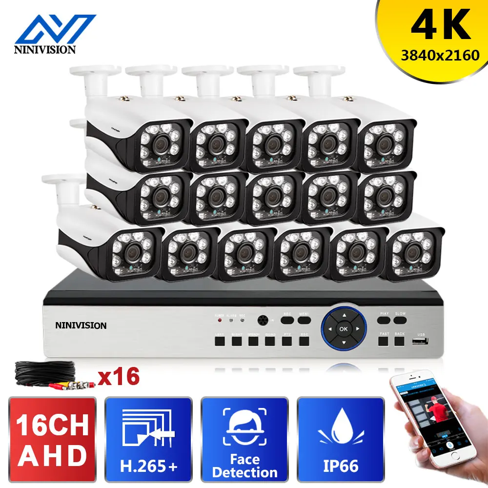 NINIVISION 16CH безопасности Камера Системы AHD DVR Kit 8/16 шт. 8MP ИК Открытый AI уход за кожей лица Detetion CCTV Камера видео наблюдения
NINIVISION 16CH безопасности Камера Системы AHD DVR Kit 8/16 шт. 8MP ИК Открытый AI уход за кожей лица Detetion CCTV Камера видео наблюдения