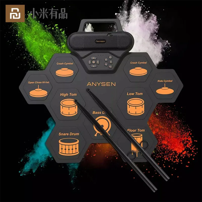 Youpin Hand Roll Electronic Drum Compact Size Digital Electronic Kit 9 Drum Pads for Child Music Tool USB Electronic Drum Game
Youpin Hand Roll Electronic Drum Compact Size Digital Electronic Kit 9 Drum Pads for Child Music Tool USB Electronic Drum Game