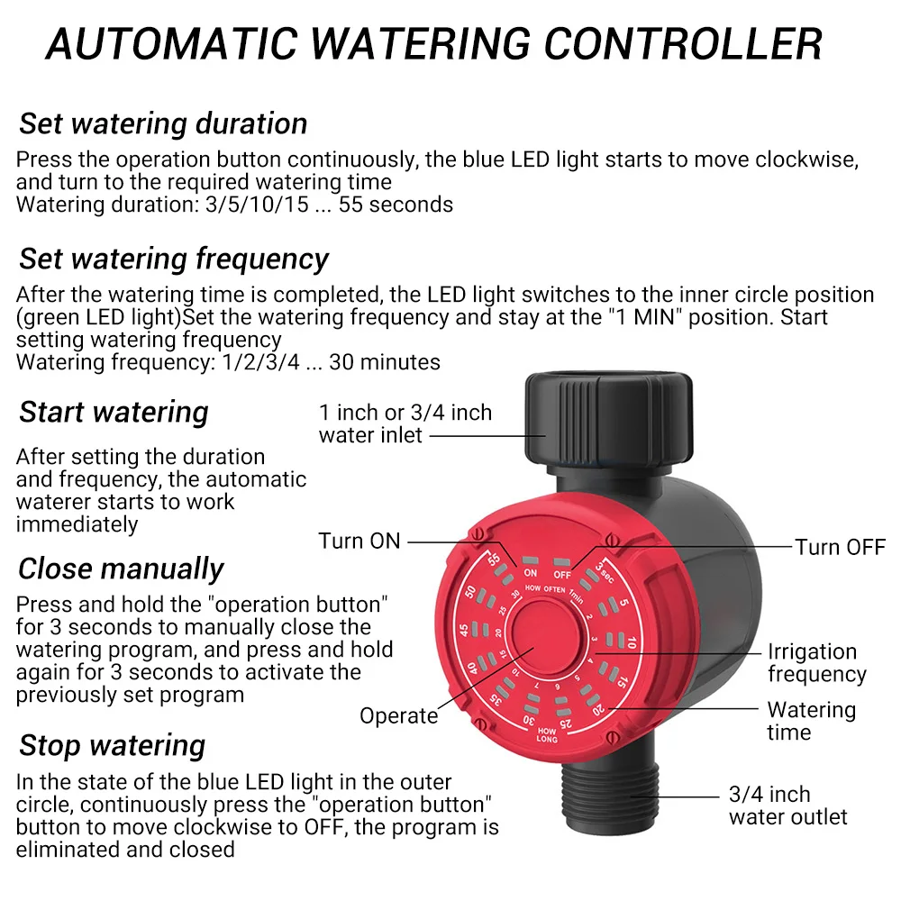 Automatic Watering System with Timer Intelligent Garden Micro Water Irrigation Kits for Potted Plant Flower Greenhouse
Automatic Watering System with Timer Intelligent Garden Micro Water Irrigation Kits for Potted Plant Flower Greenhouse