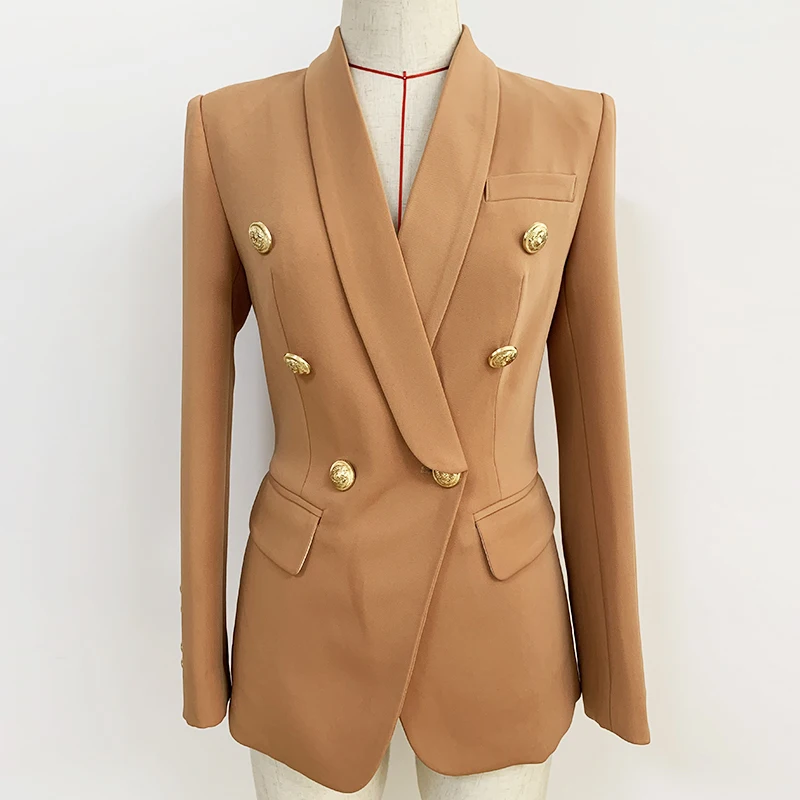 2021 HIGH QUALITY Newest Fashion Designer Blazer Women's Double Breasted Lion Buttons Shawl Collar Blazer Jacket
2021 HIGH QUALITY Newest Fashion Designer Blazer Women's Double Breasted Lion Buttons Shawl Collar Blazer Jacket