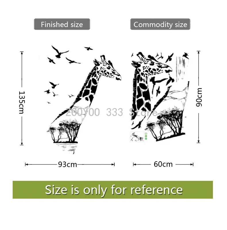 3D Giraffe Bird Silhouette Wall Sticker PVC Home Background Decoration Room Art Wall Stickers Animals Stickers Poster
3D Giraffe Bird Silhouette Wall Sticker PVC Home Background Decoration Room Art Wall Stickers Animals Stickers Poster