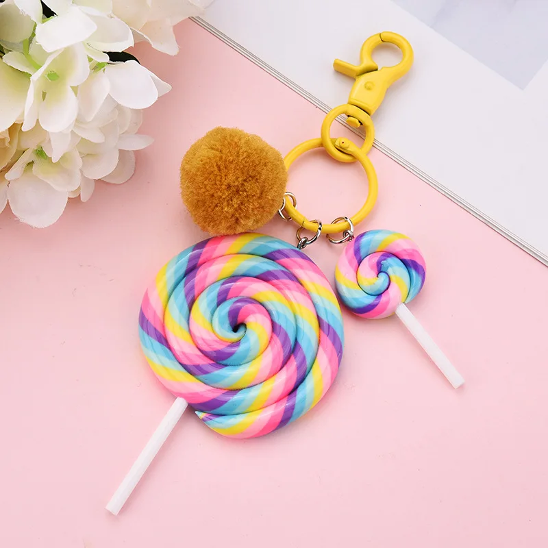 New Fashion Cream Resin Key Chain Soft Clay Rainbow Lollipop Key Chain Venonat Pendant Exquisite Small Keyring Gifts Wholesale
New Fashion Cream Resin Key Chain Soft Clay Rainbow Lollipop Key Chain Venonat Pendant Exquisite Small Keyring Gifts Wholesale
