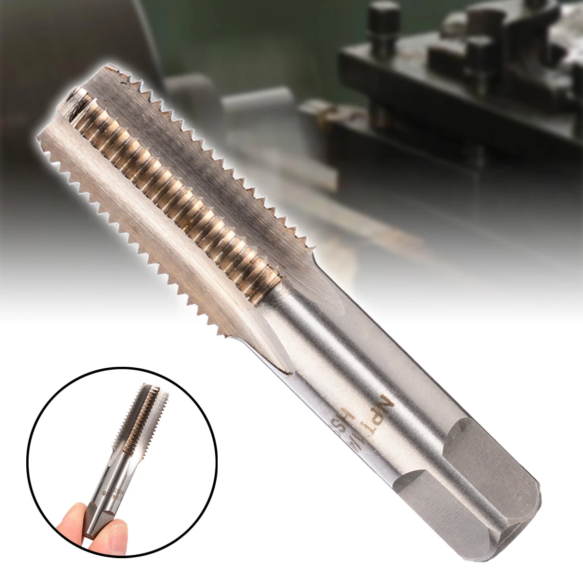 1pc HSS High Speed Steel Taper Pipe Tap Z1/4 18 Metal Machine Screw Thread Cutting Tool Threading Hand Tools 60 * 22 8mm|thread cutting tool|hand