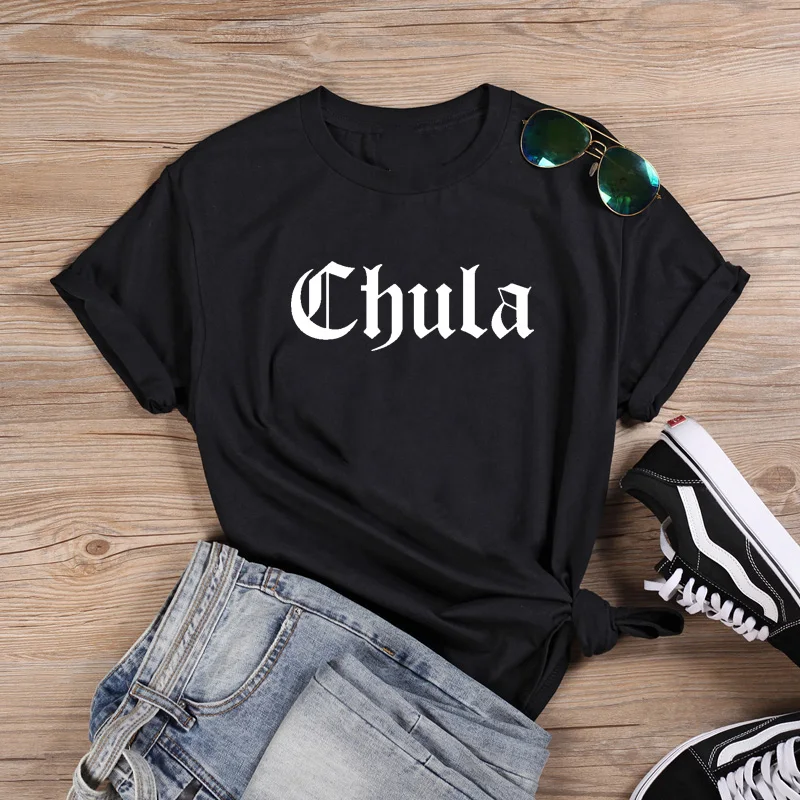 Футболка CHULA Graphic женская с коротким рукавом хлопковая Свободная рубашка топ в