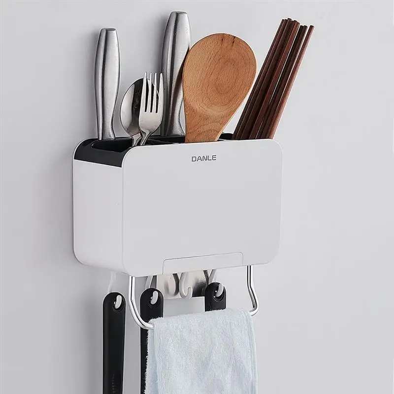 Kitchen Organizer Rack Wall Mounted Cutlery Drainer Rack with Mobile Phone Holder Towel Bar for Spoon Fork Chopsticks Knives
Kitchen Organizer Rack Wall Mounted Cutlery Drainer Rack with Mobile Phone Holder Towel Bar for Spoon Fork Chopsticks Knives