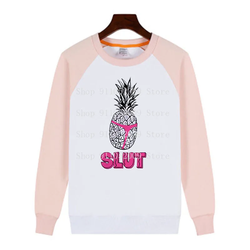 Fruits Pineapple Print Crew Neck Pullover Hoodie Women pink Sleeves White Sweatshirt Variety Optional
Fruits Pineapple Print Crew Neck Pullover Hoodie Women pink Sleeves White Sweatshirt Variety Optional