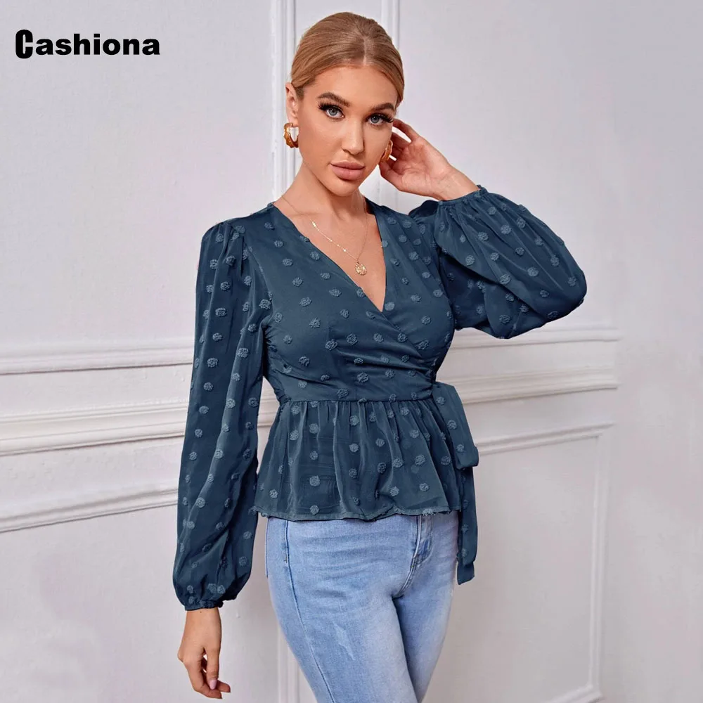 Cashiona Sexy Women's Top Clothing Elegant Leisure Blouse 2021 New Summer Lantern Sleeve Dot Print Shirt Blusas Ropa Mujer Femme
Cashiona Sexy Women's Top Clothing Elegant Leisure Blouse 2021 New Summer Lantern Sleeve Dot Print Shirt Blusas Ropa Mujer Femme