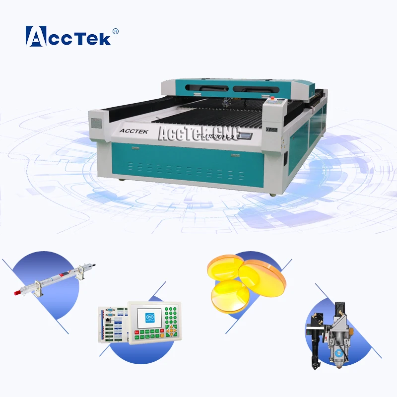 

AccTek CNC CE Certification 1325 1530 100W 150W 180W 300W CO2 Laser Cutting Machine for Acrylic Wood Foam CS SS Thin Metal Plate