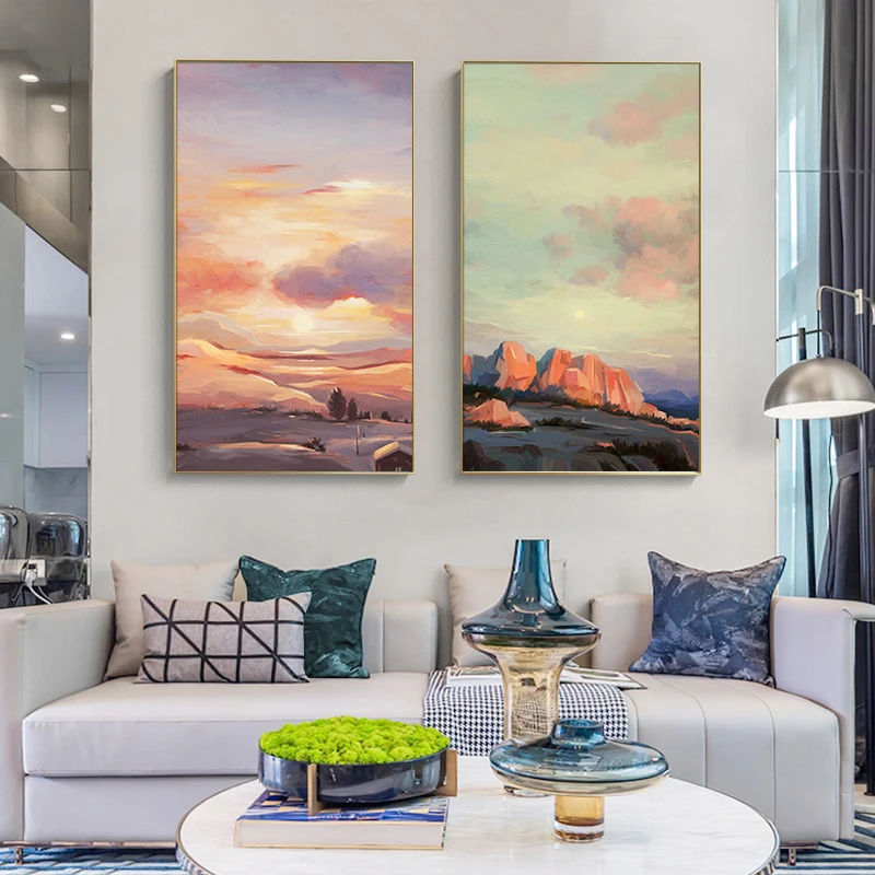 Nordic Sunset Landscape Canvas Painting Vertical Version Living Room Background Wall Art Poster Print Anime Style Home Decor
Nordic Sunset Landscape Canvas Painting Vertical Version Living Room Background Wall Art Poster Print Anime Style Home Decor
