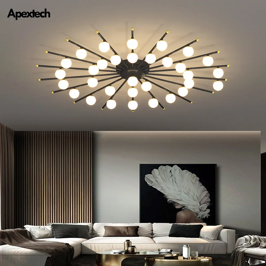 Creative Spiral Balls LED Ceiling Chandelier Living Room Lighting Fixtures Gold Black Colour Bedroom Ceiling Mounted Lamp
Creative Spiral Balls LED Ceiling Chandelier Living Room Lighting Fixtures Gold Black Colour Bedroom Ceiling Mounted Lamp