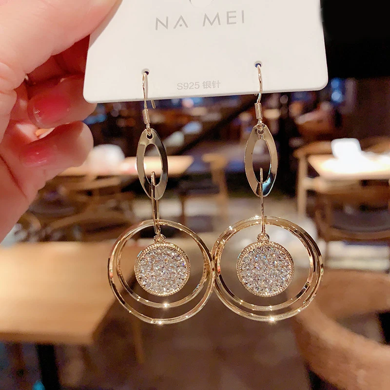 INS Fashion Temperament Geometric Dangle Earrings Exquisite Zircon Hook Earrings Women Drop Earrings Jewelry Accessories
INS Fashion Temperament Geometric Dangle Earrings Exquisite Zircon Hook Earrings Women Drop Earrings Jewelry Accessories