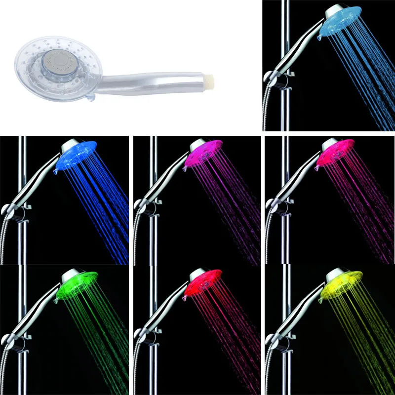 Handheld 7 Color with 2 Adjustable Mode Douche Rain Showers Heads Douche Set Rainfall Multicolor LED Shower Head Sprinkler
Handheld 7 Color with 2 Adjustable Mode Douche Rain Showers Heads Douche Set Rainfall Multicolor LED Shower Head Sprinkler
