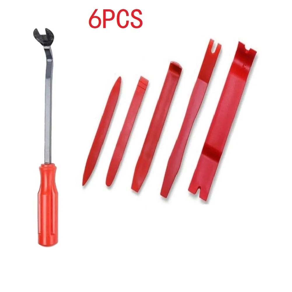 6pcs Car Door Clip Panel Audio Video Dashboard Removal Kit Installer Prying Tool Navigation Disassembly Automobile Nail Puller
6pcs Car Door Clip Panel Audio Video Dashboard Removal Kit Installer Prying Tool Navigation Disassembly Automobile Nail Puller