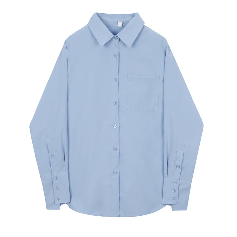2021 Design Sense Niche Shirt Women Loose Korean Shirt Casual Long-sleeved Shirt Trend Office Lady Single Breasted Long Sleeve
2021 Design Sense Niche Shirt Women Loose Korean Shirt Casual Long-sleeved Shirt Trend Office Lady Single Breasted Long Sleeve