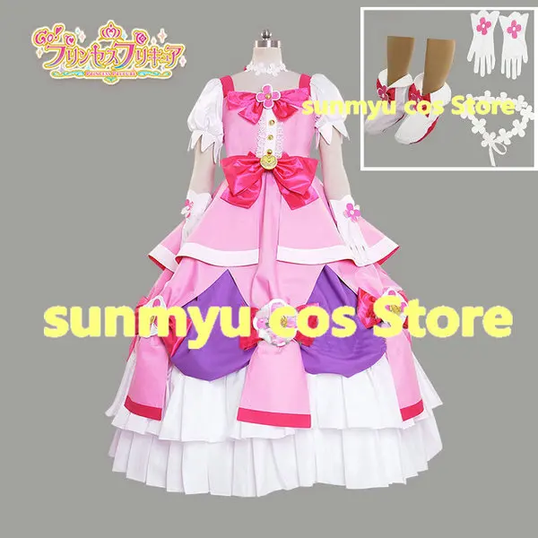 

Go!Princess PreCure Pretty Cure Cure Flora Dress Cosplay Costume,Custom Size Halloween