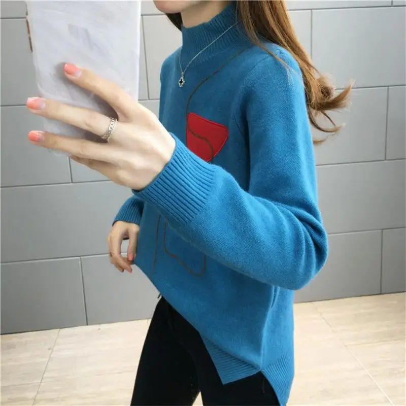 Half Turtleneck Sweater Women's Loose Outer Wear 2021 New Western Style Spring and Autumn Turtleneck Knit Base Shirt Inside
Half Turtleneck Sweater Women's Loose Outer Wear 2021 New Western Style Spring and Autumn Turtleneck Knit Base Shirt Inside