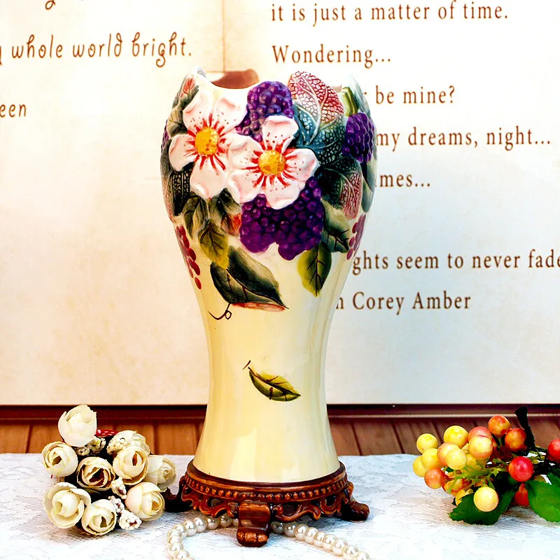 American Victorian Ceramic Vase Painted Porcelain Flower Home Living Room Flower Ornaments Wedding Gifts M2202
American Victorian Ceramic Vase Painted Porcelain Flower Home Living Room Flower Ornaments Wedding Gifts M2202