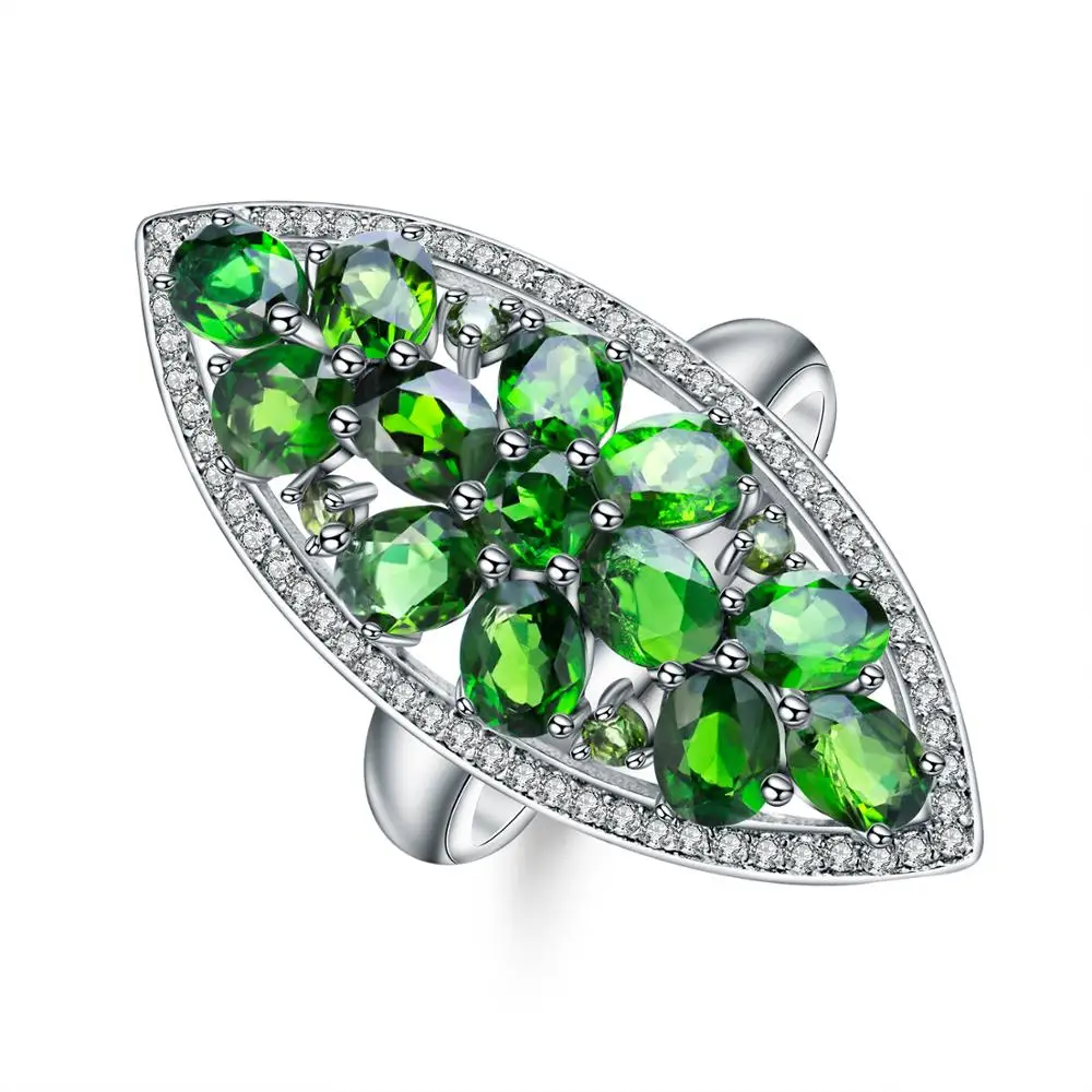 GEM'S BALLET 100% 925 Sterling Silver Gemstone Rings 5.0Ct Natural Chrome Diopside Cocktail Ring for Women Wedding Fine Jewelry
GEM'S BALLET 100% 925 Sterling Silver Gemstone Rings 5.0Ct Natural Chrome Diopside Cocktail Ring for Women Wedding Fine Jewelry