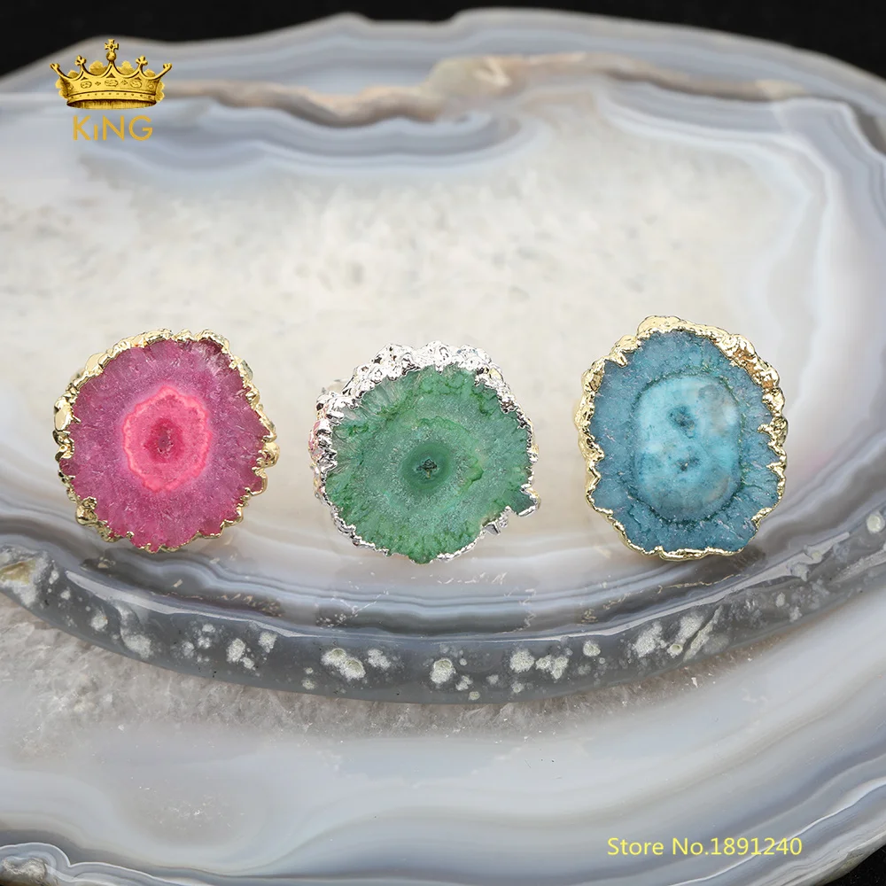 5pcs Solar Quartz Rings Jewelry,Natural Druzy Quartz Crystals Sun Flower Ring,Rock Drusy Adjustable Rings for Women Girl Gift
5pcs Solar Quartz Rings Jewelry,Natural Druzy Quartz Crystals Sun Flower Ring,Rock Drusy Adjustable Rings for Women Girl Gift