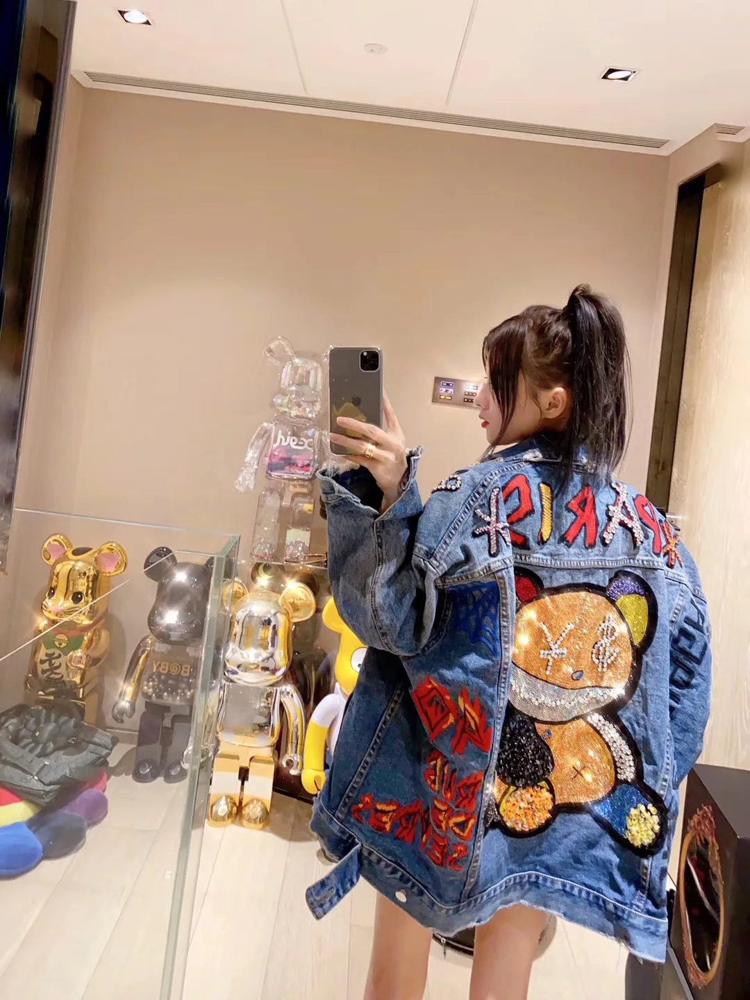 Jacket denim jacket new hot diamond heavy industry bear coat fashion coat
Jacket denim jacket new hot diamond heavy industry bear coat fashion coat