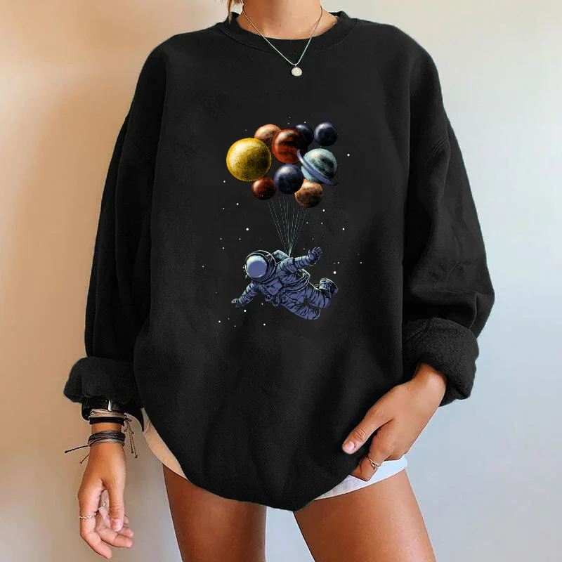 Funny Astronaut Traveling Around Space Print Women Sweatshirts Oversized Long Sleeve Drop Shoulder Sweatshirt Harajuku Hoodie
Funny Astronaut Traveling Around Space Print Women Sweatshirts Oversized Long Sleeve Drop Shoulder Sweatshirt Harajuku Hoodie