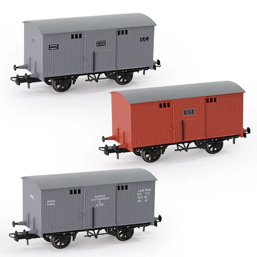

1pc/3pcs HO Scale 1:87 20ft Box Car Wagon 20' Railway Carriage Model Train Rolling Stock Freight Car C8728