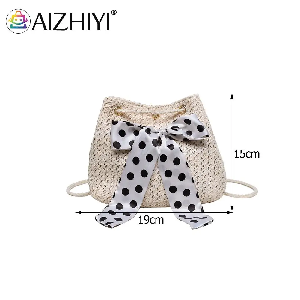 Vintage Women Silk Scarf Bowknot Woven Bucket Shoulder Crossbody Bag Casual Ladies Summer Beach Vacation Drawstring Handbags
Vintage Women Silk Scarf Bowknot Woven Bucket Shoulder Crossbody Bag Casual Ladies Summer Beach Vacation Drawstring Handbags