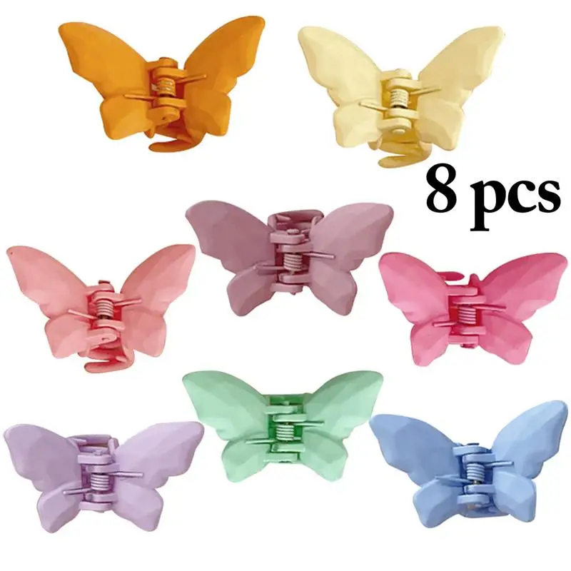 8pcs Korean Style Fashion Women Girls Butterfly Acrylic Hair Claws Hair Clips Headwear Transparent Women Hair Accessories
8pcs Korean Style Fashion Women Girls Butterfly Acrylic Hair Claws Hair Clips Headwear Transparent Women Hair Accessories
