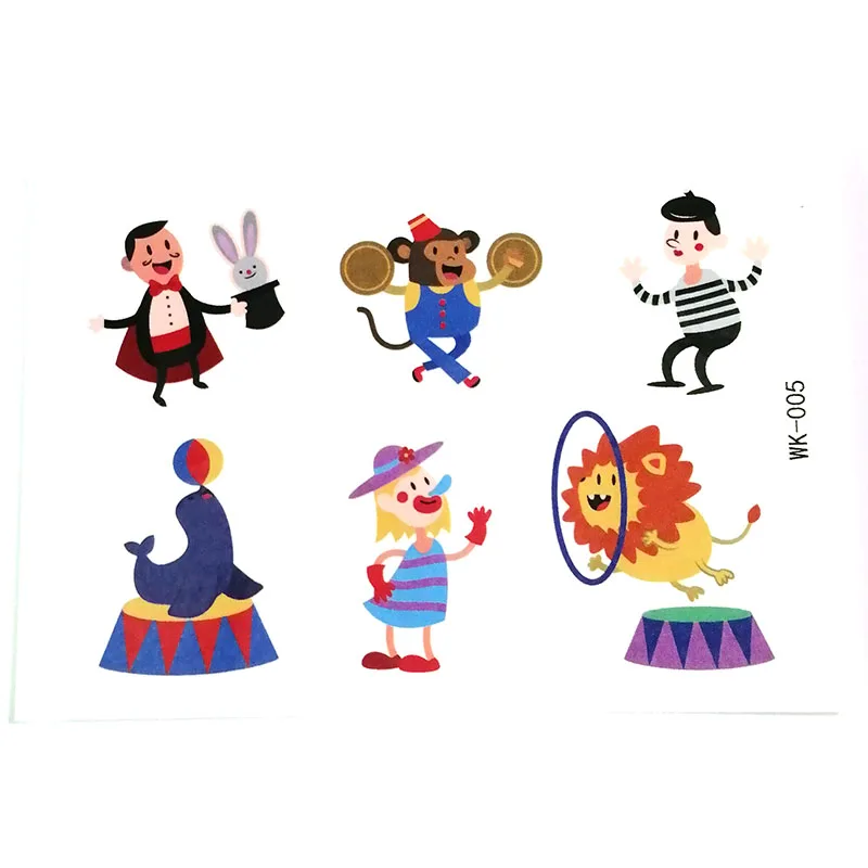Circus Theme Temporary Tattoo Hand Arm Art Sticker Waterproof Fake Tattoos Party Decoration Gift 10pcs
Circus Theme Temporary Tattoo Hand Arm Art Sticker Waterproof Fake Tattoos Party Decoration Gift 10pcs