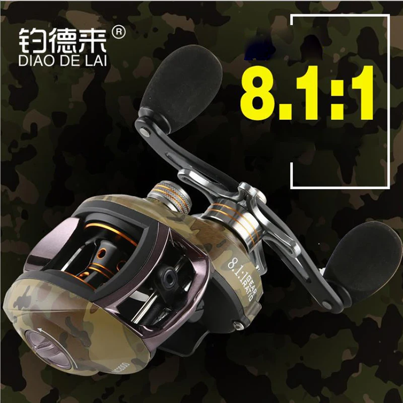 New FDDL 8.1:1 High Speed drop water reel Magnetic Brake Baitcasting reel Left/Right Fishing Reel drag fish 12+1BB Fishing Reels
New FDDL 8.1:1 High Speed drop water reel Magnetic Brake Baitcasting reel Left/Right Fishing Reel drag fish 12+1BB Fishing Reels