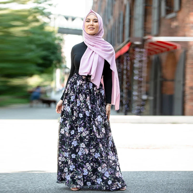 New Spring Summer High Waist Long Pattern Flower Print Chiffon Beach Maxi Skirt Islamic Clothing Abaya Chiffon Dresses Women's
New Spring Summer High Waist Long Pattern Flower Print Chiffon Beach Maxi Skirt Islamic Clothing Abaya Chiffon Dresses Women's