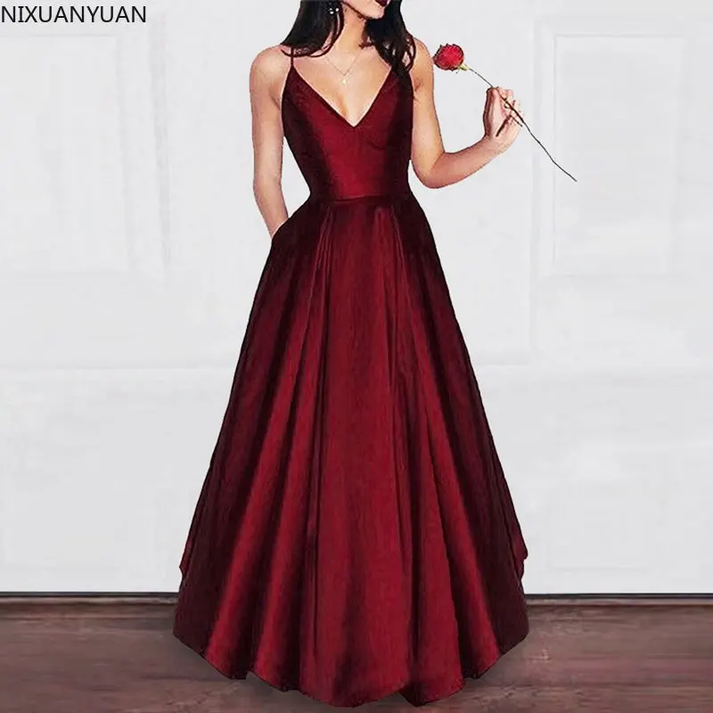 Женское вечернее платье со шнуровкой, темно-Бордовое платье с V-образным вырезом и разрезом, сексуальное платье для выпусквечерние вечера
Женское вечернее платье со шнуровкой, темно-Бордовое платье с V-образным вырезом и разрезом, сексуальное платье для выпусквечерние вечера