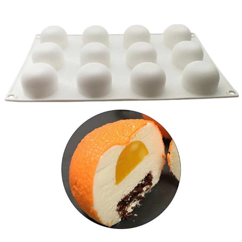Silicone Mold 12 Cavity Orange Fruit Mousse Cake Baking Molds Non-stick Silicone Chocolate Mold for Baking Silicone Pastry Molds
Silicone Mold 12 Cavity Orange Fruit Mousse Cake Baking Molds Non-stick Silicone Chocolate Mold for Baking Silicone Pastry Molds