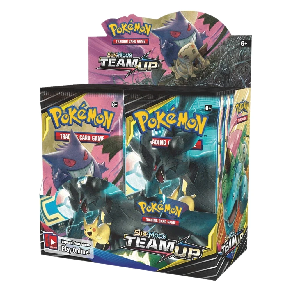 324 карт Pokemon TCG: Sun & Moon Team Up 36 мешков, герметичная коробка бустера, коллекционная карточка, игра, игрушки
324 карт Pokemon TCG: Sun & Moon Team Up 36 мешков, герметичная коробка бустера, коллекционная карточка, игра, игрушки